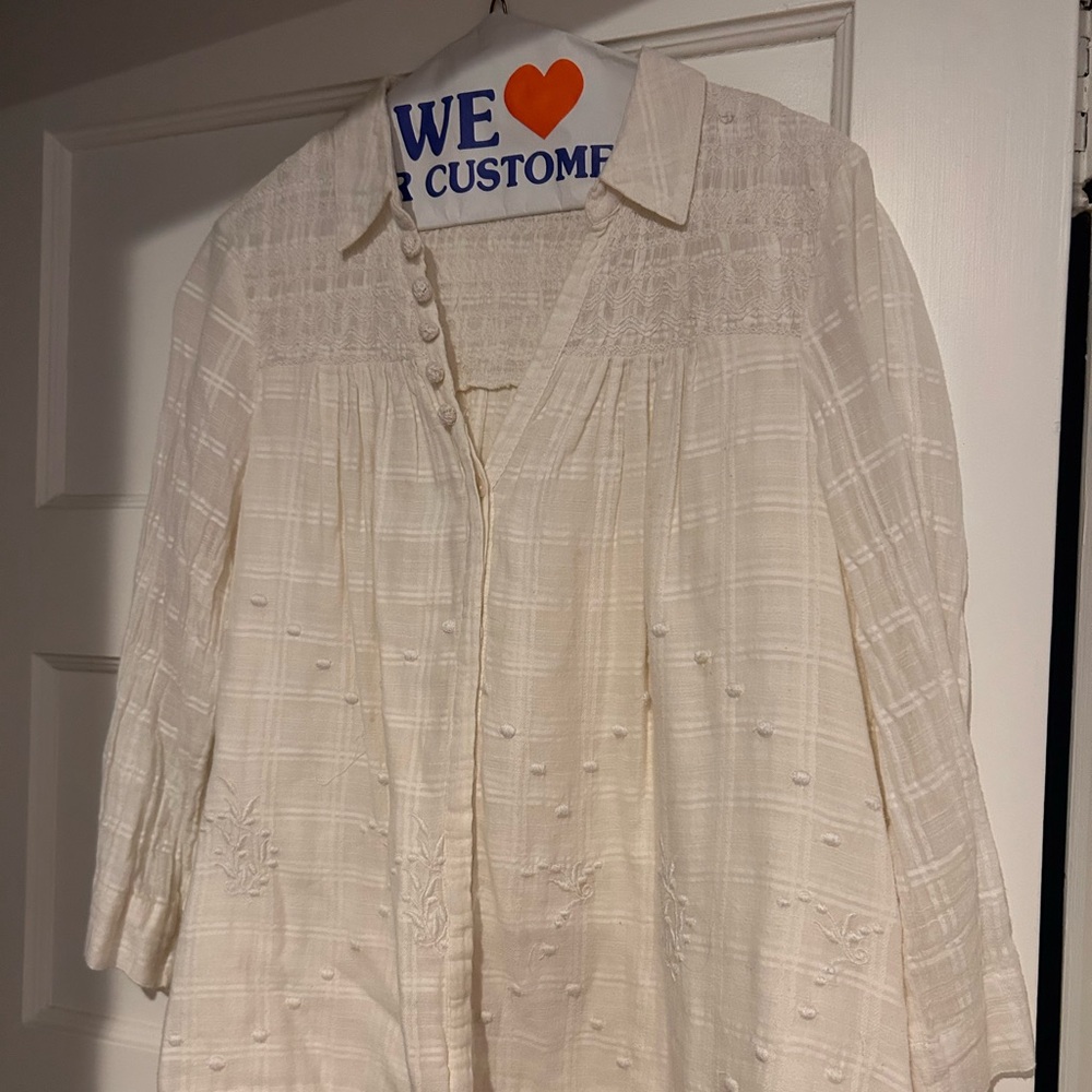 Anthropologie gauze blouse